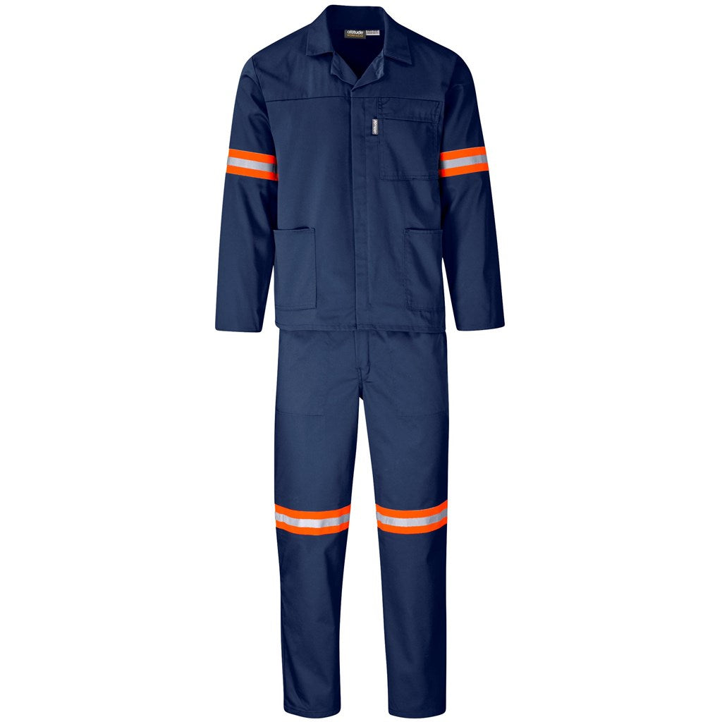 Trade Polycotton Conti Suit - Reflective Arms & Legs - Orange Tape