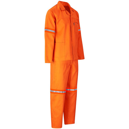 Trade Polycotton Conti Suit - Reflective Arms & Legs - Orange Tape