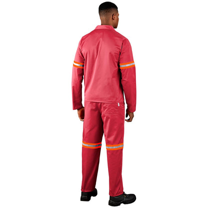 Trade Polycotton Conti Suit - Reflective Arms & Legs - Orange Tape