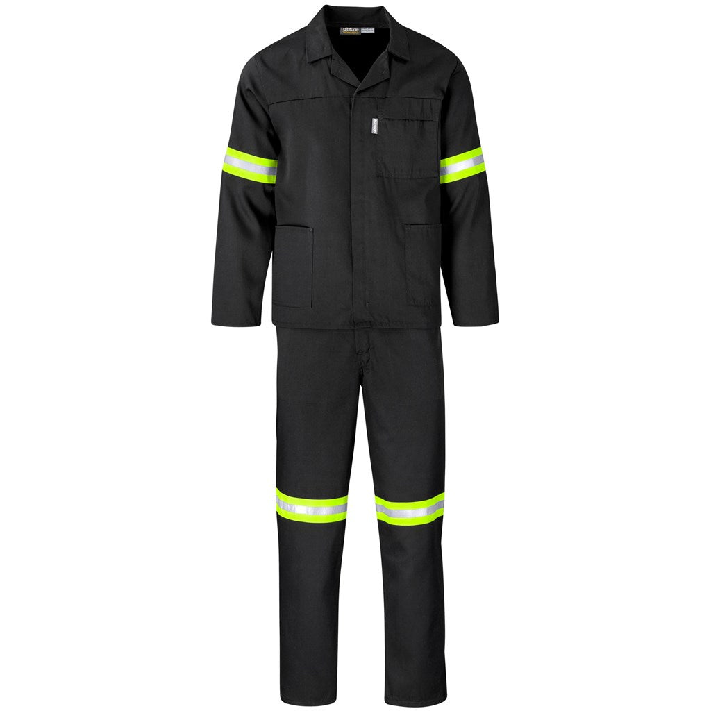 Trade Polycotton Conti Suit - Reflective Arms, Legs & Back - Yellow Tape