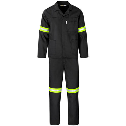 Trade Polycotton Conti Suit - Reflective Arms, Legs & Back - Yellow Tape