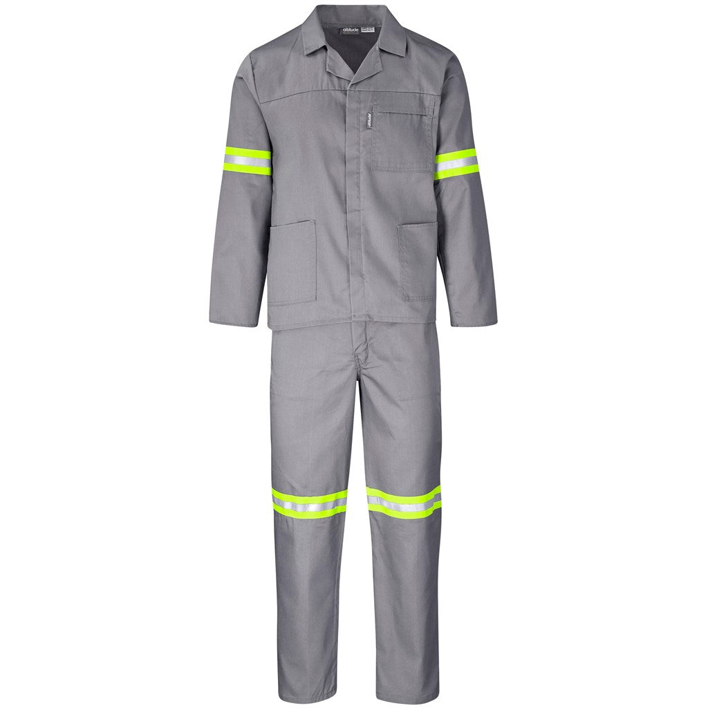 Trade Polycotton Conti Suit - Reflective Arms, Legs & Back - Yellow Tape