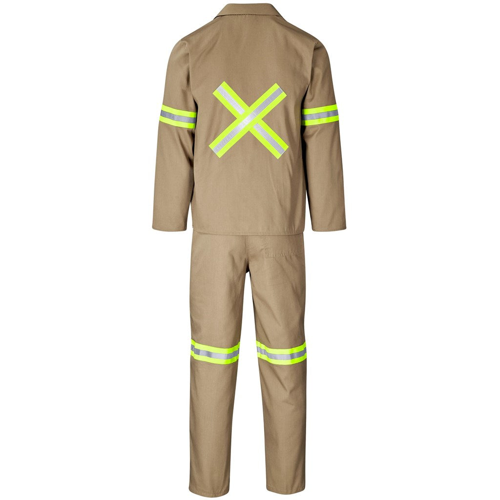 Trade Polycotton Conti Suit - Reflective Arms, Legs & Back - Yellow Tape