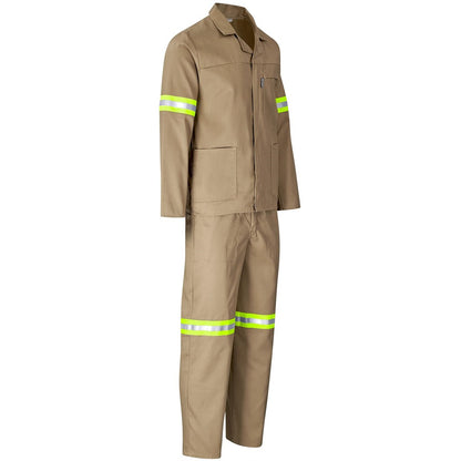 Trade Polycotton Conti Suit - Reflective Arms, Legs & Back - Yellow Tape