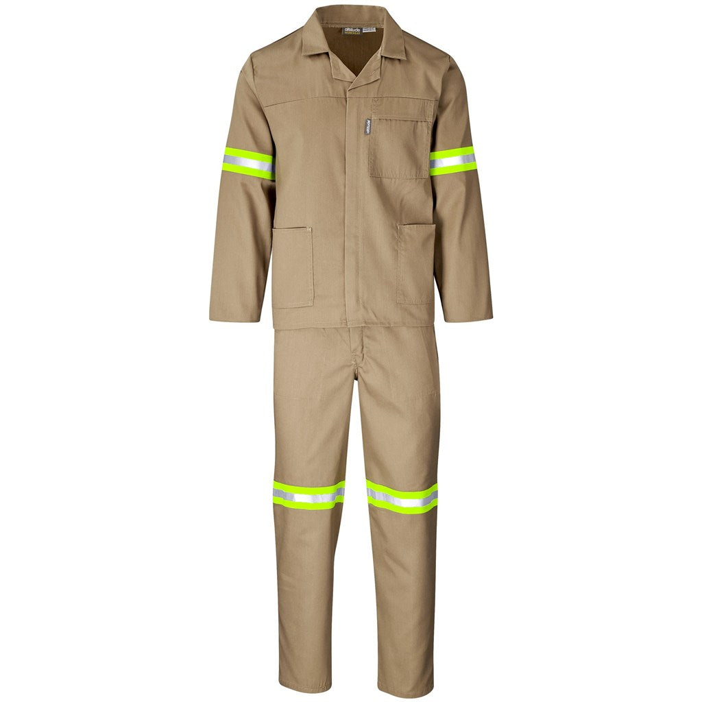 Trade Polycotton Conti Suit - Reflective Arms, Legs & Back - Yellow Tape