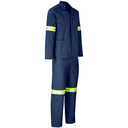 Trade Polycotton Conti Suit - Reflective Arms, Legs & Back - Yellow Tape