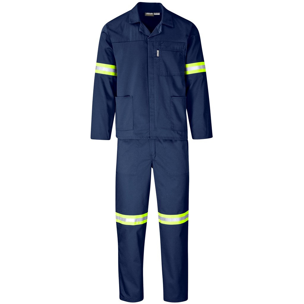 Trade Polycotton Conti Suit - Reflective Arms, Legs & Back - Yellow Tape