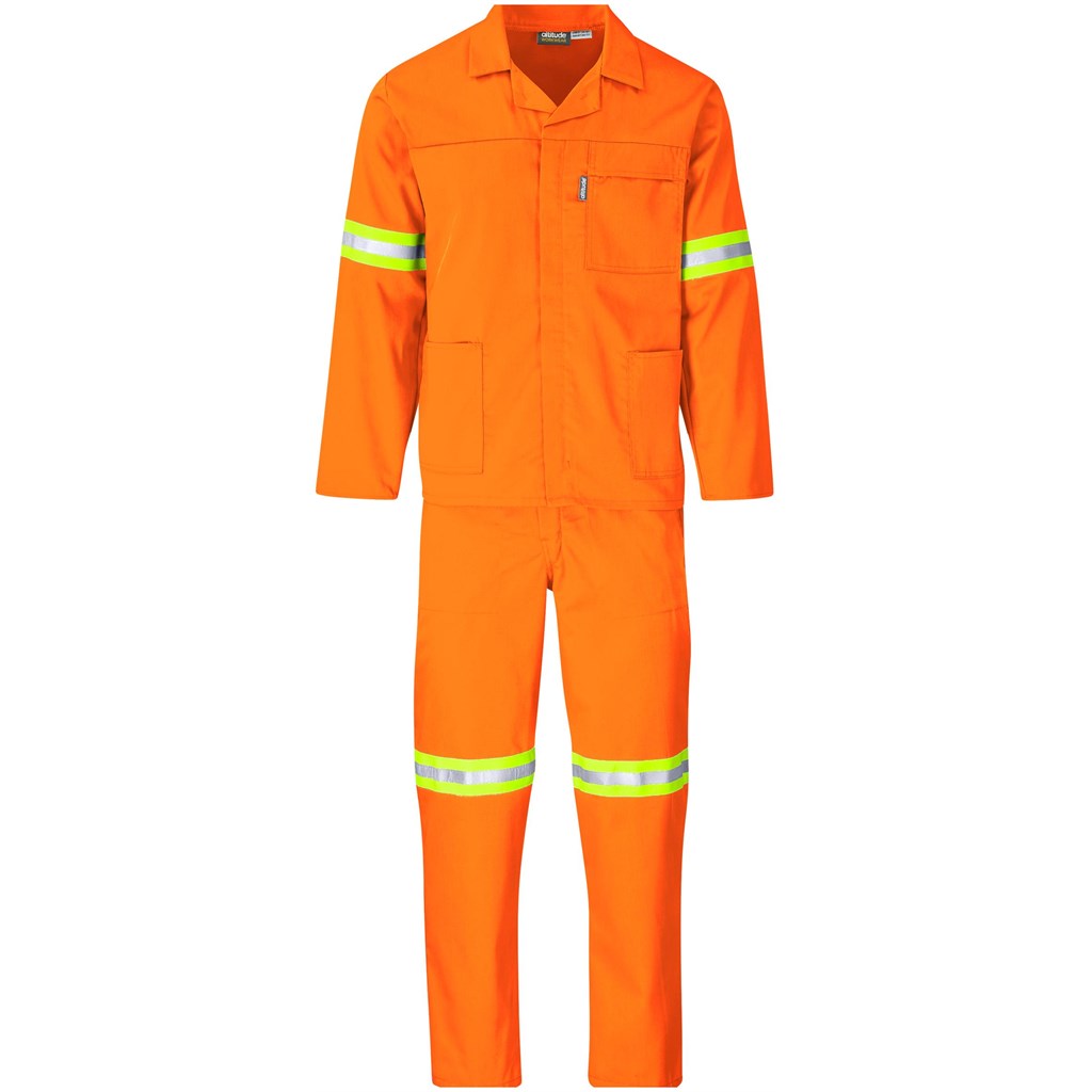 Trade Polycotton Conti Suit - Reflective Arms, Legs & Back - Yellow Tape