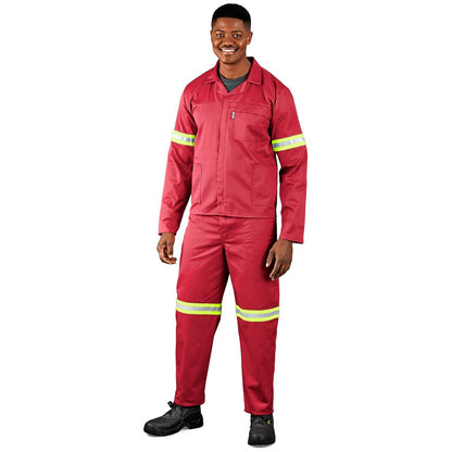 Trade Polycotton Conti Suit - Reflective Arms, Legs & Back - Yellow Tape