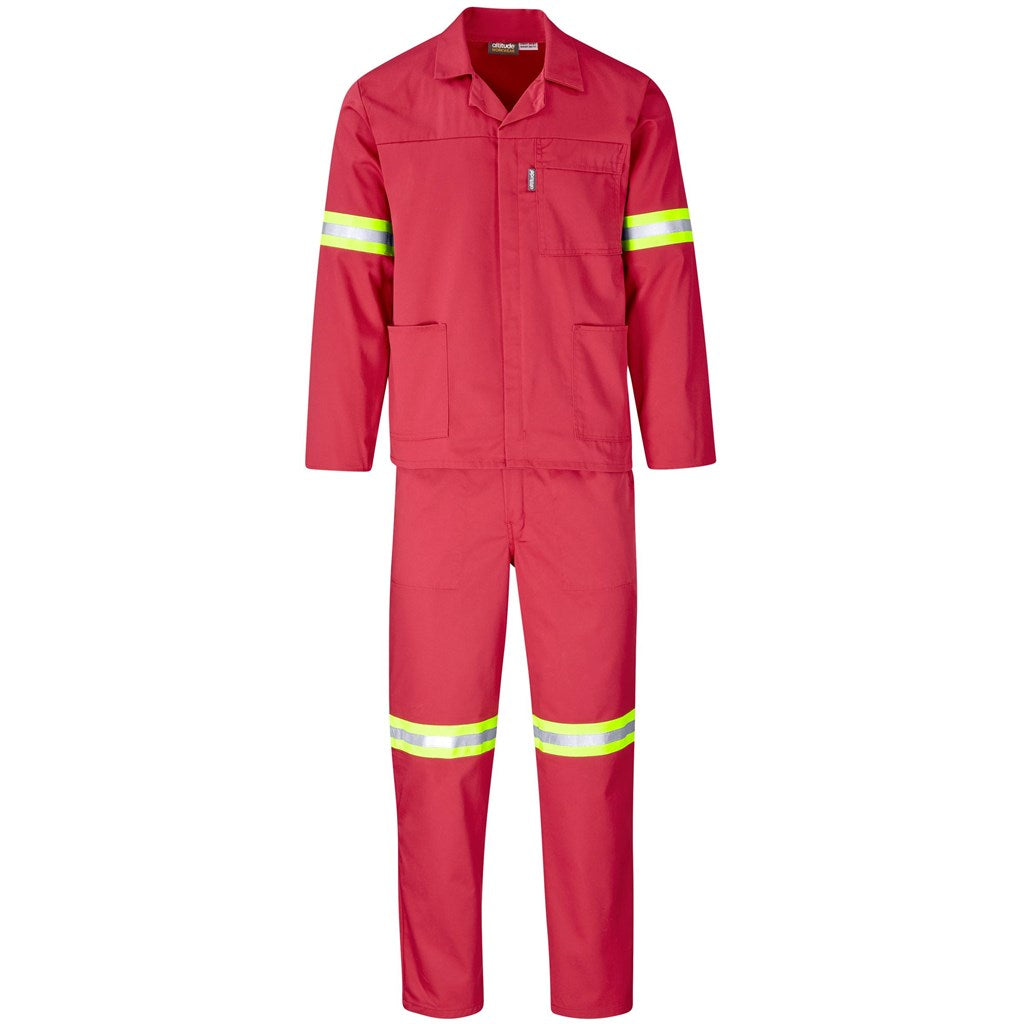 Trade Polycotton Conti Suit - Reflective Arms, Legs & Back - Yellow Tape