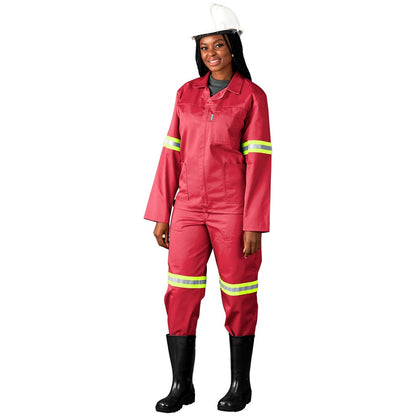 Trade Polycotton Conti Suit - Reflective Arms, Legs & Back - Yellow Tape