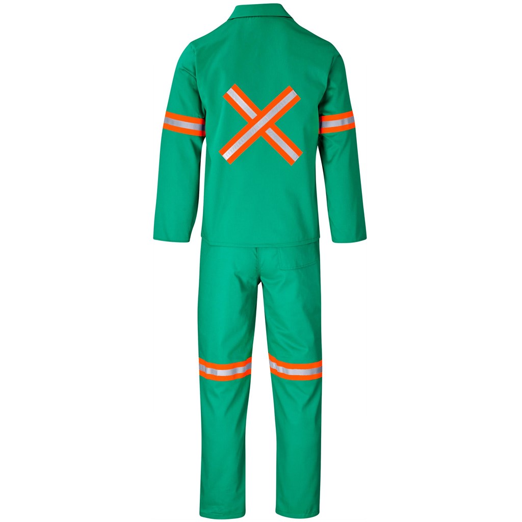 Trade Polycotton Conti - Suit Reflective Arms, Legs & Back - Orange Tape