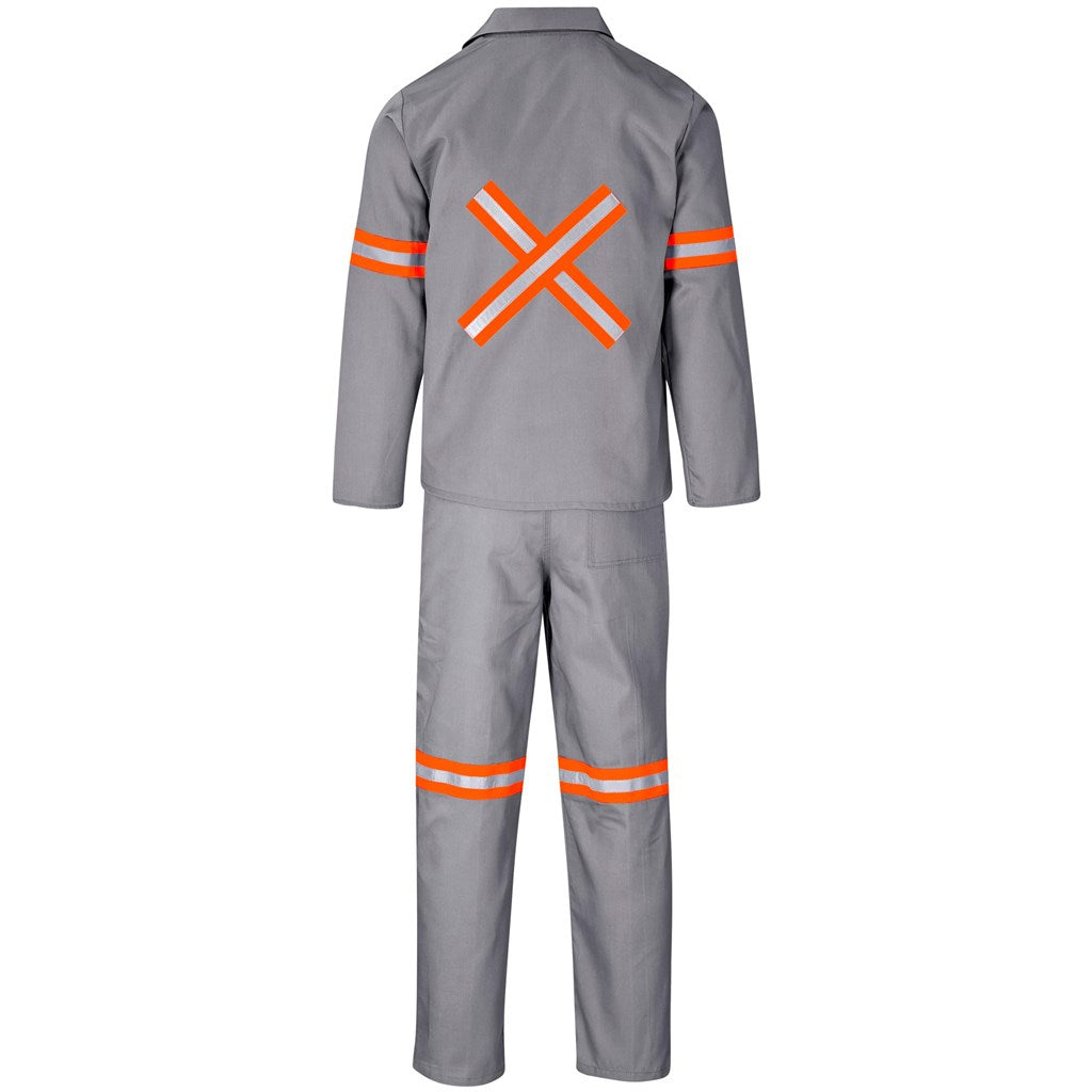 Trade Polycotton Conti - Suit Reflective Arms, Legs & Back - Orange Tape