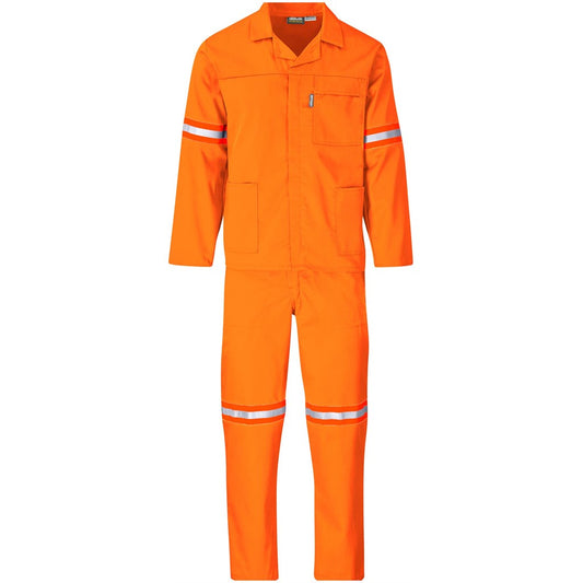 Trade Polycotton Conti - Suit Reflective Arms, Legs & Back - Orange Tape