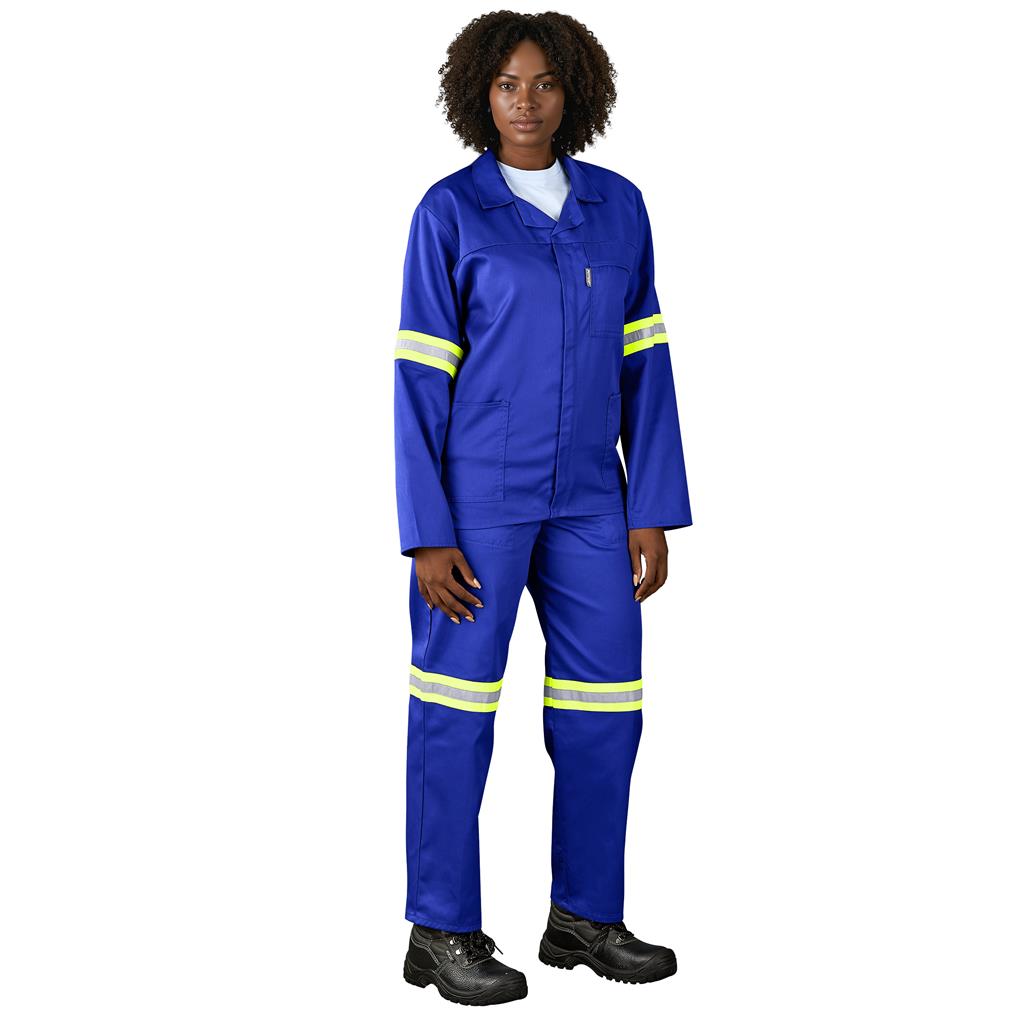 Trade Polycotton Conti Suit - Reflective Arms & Legs - Yellow Taped