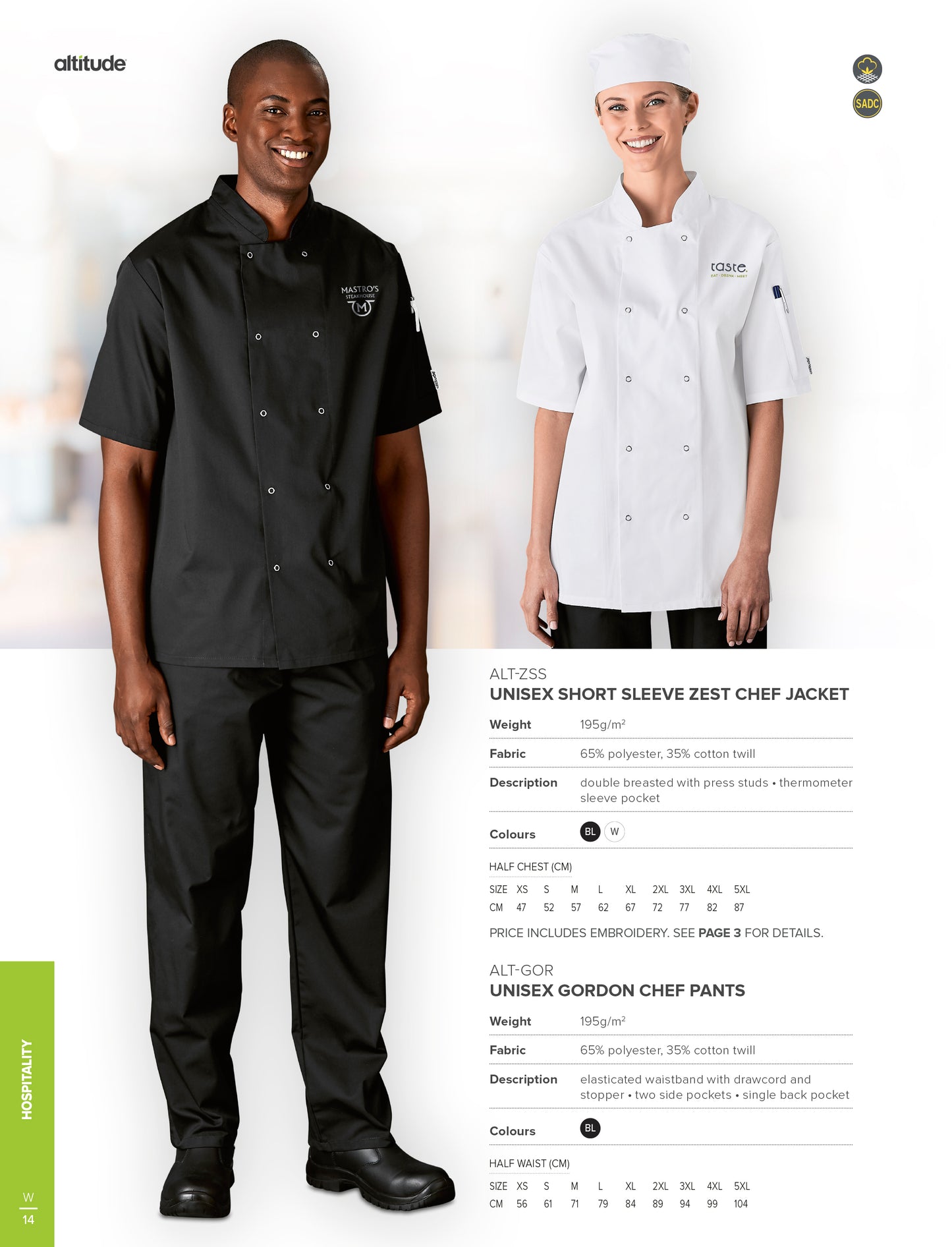 Unisex Gordon Chef Pants