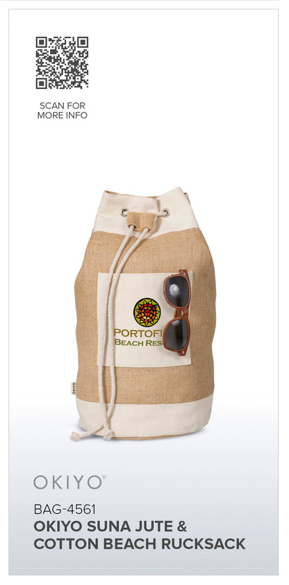 Okiyo Suna Jute & Cotton Beach Rucksack