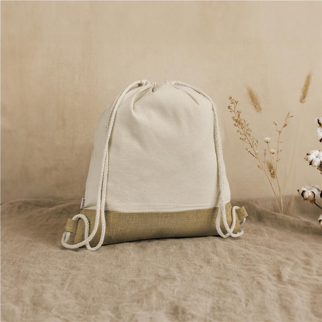 Okiyo Bijin Jute & Cotton Drawstring Bag