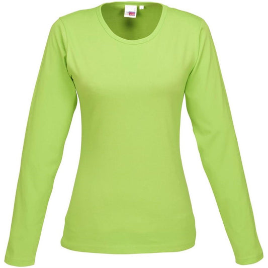 Ladies Long Sleeve Portland T-Shirt - Lime