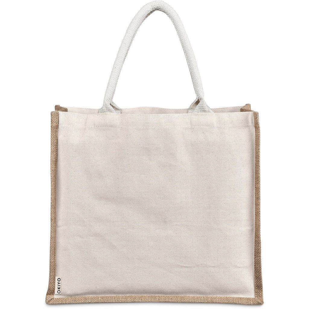 Okiyo Chinsai Maxi Jute & Cotton Tote