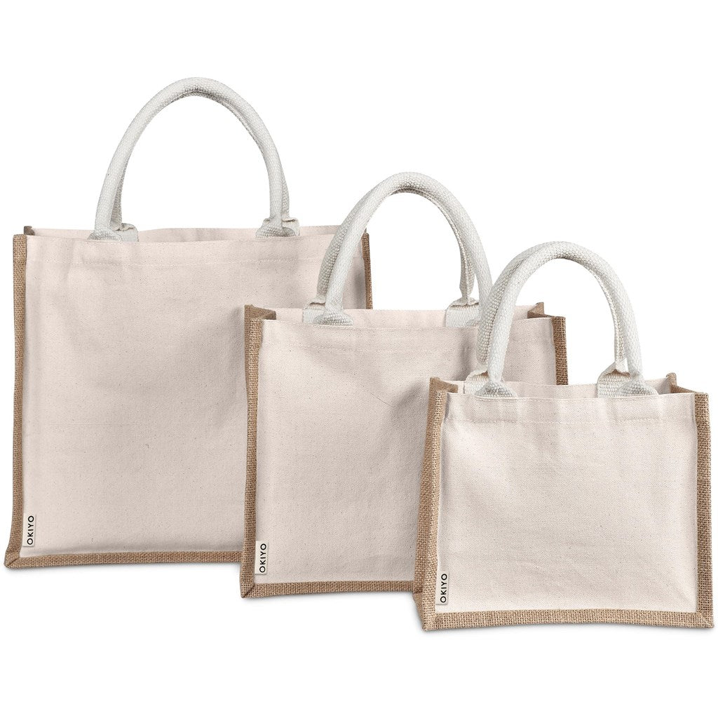 Okiyo Chinsai Maxi Jute & Cotton Tote