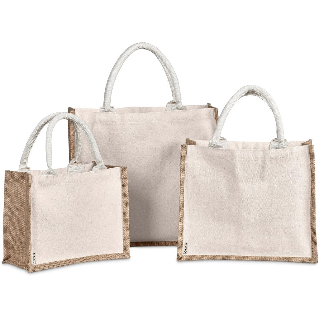 Okiyo Chinsai Maxi Jute & Cotton Tote