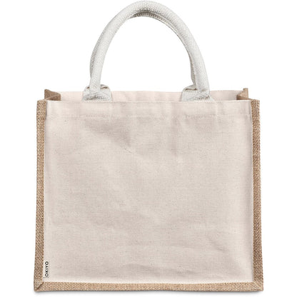 Okiyo Chinsai Midi Jute & Cotton Tote