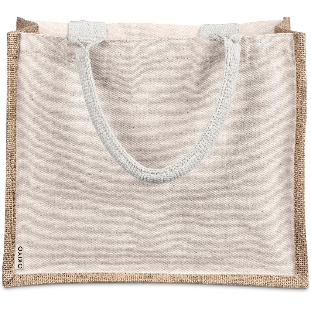 Okiyo Chinsai Midi Jute & Cotton Tote