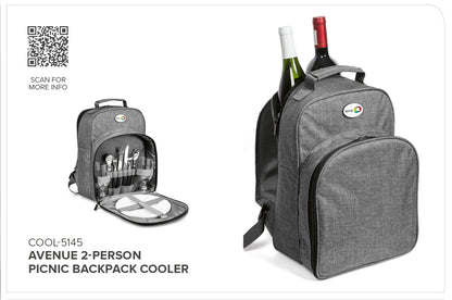 Avenue 2-Person Picnic Backpack Cooler