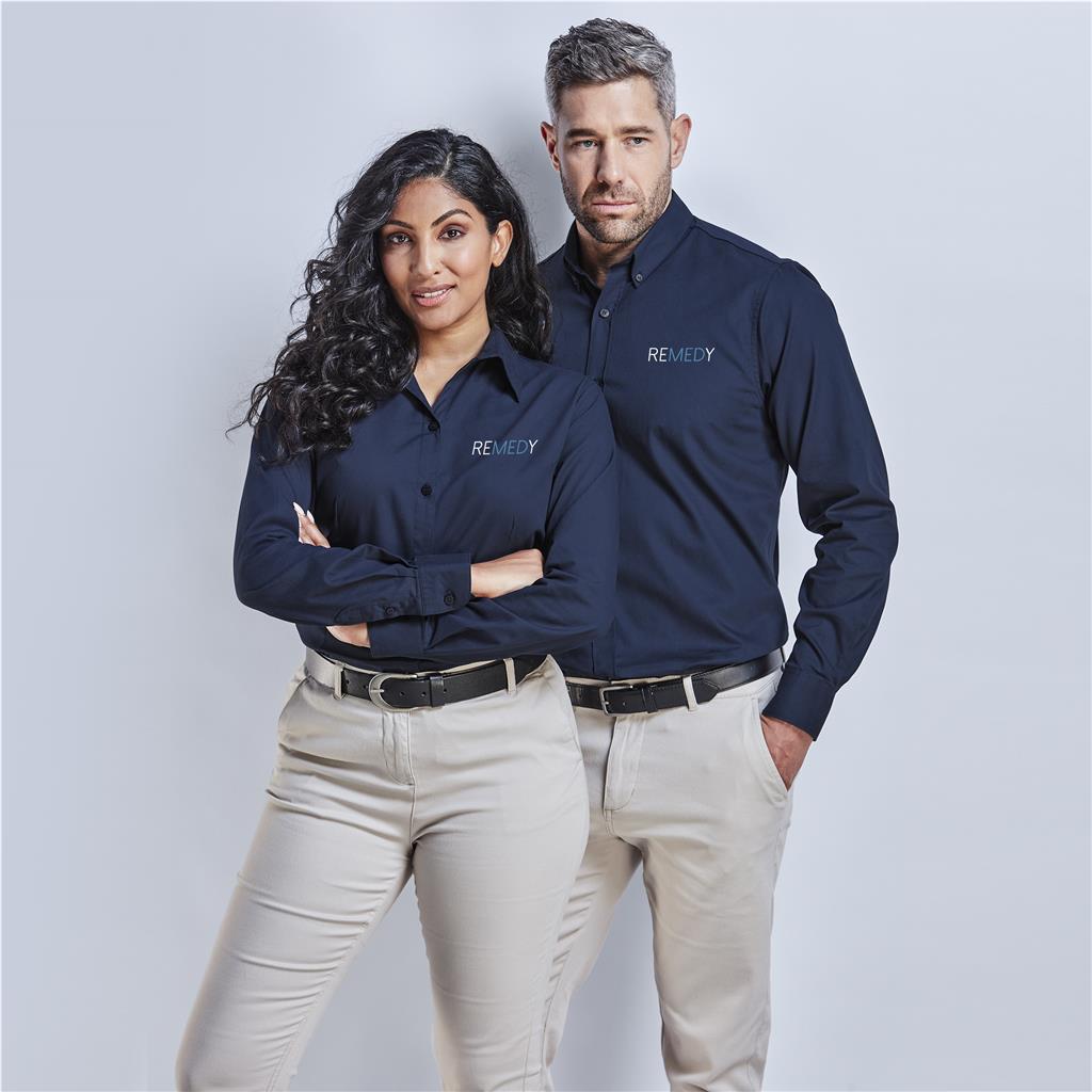 Mens Long Sleeve Brushed Cotton Twill Moderna Shirt