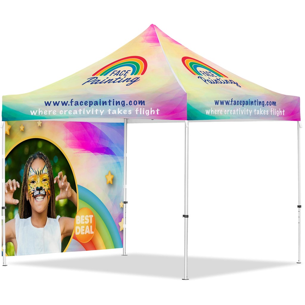 Coated Steel Sublimated Gazebo 3m x 3m - 1 Full-Wall Skin