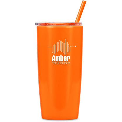 Altitude Daytona Plastic 2-in-1 Double-Wall Tumbler & Straw - 600ml