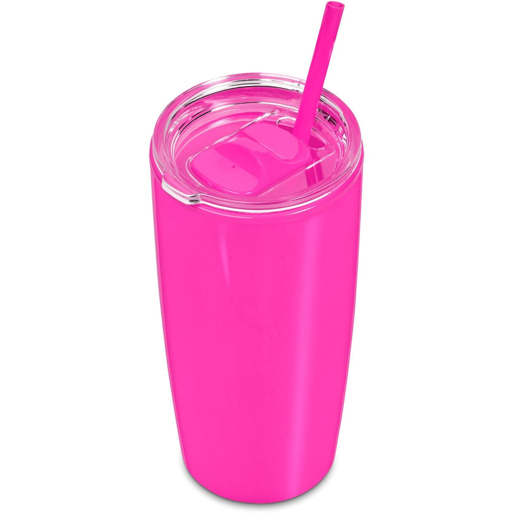 Altitude Daytona Plastic 2-in-1 Double-Wall Tumbler & Straw - 600ml