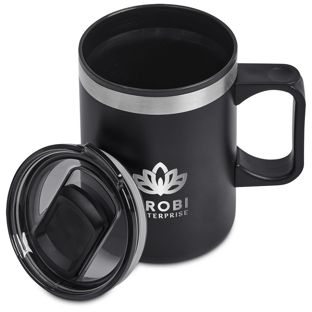 Kooshty Angelo Stainless Steel & Plastic Double-Wall Mug – 360ml