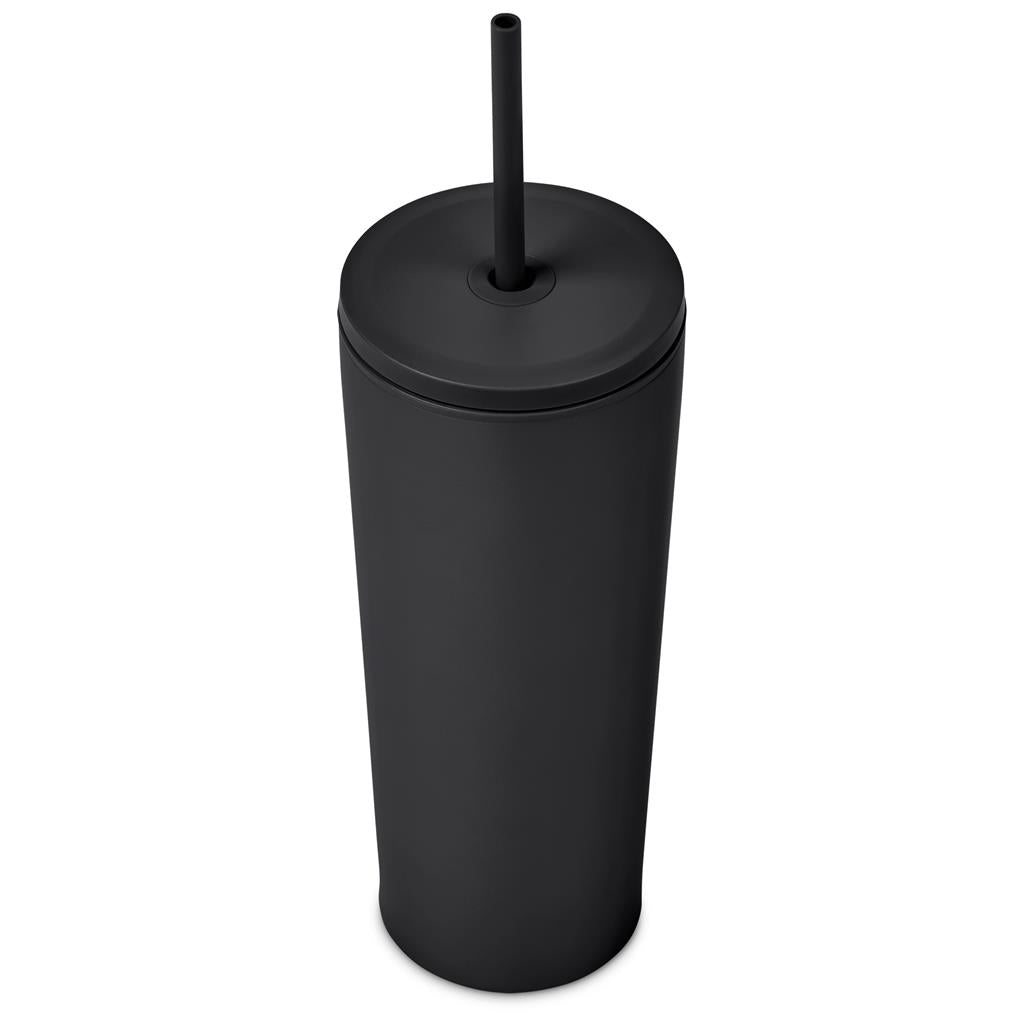Kooshty Concorde Stainless Steel & Plastic Double-Wall Tumbler & Straw - 720ml
