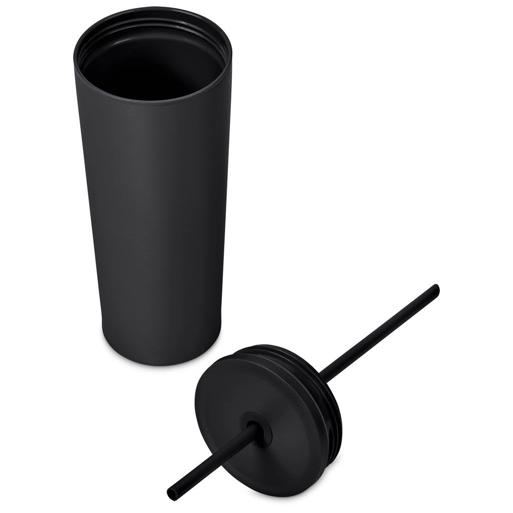 Kooshty Concorde Stainless Steel & Plastic Double-Wall Tumbler & Straw - 720ml
