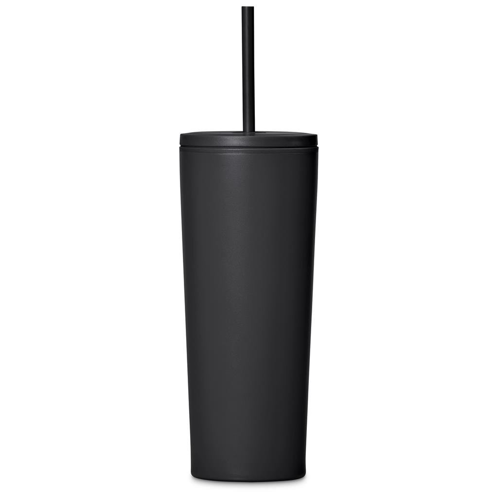 Kooshty Concorde Stainless Steel & Plastic Double-Wall Tumbler & Straw - 720ml
