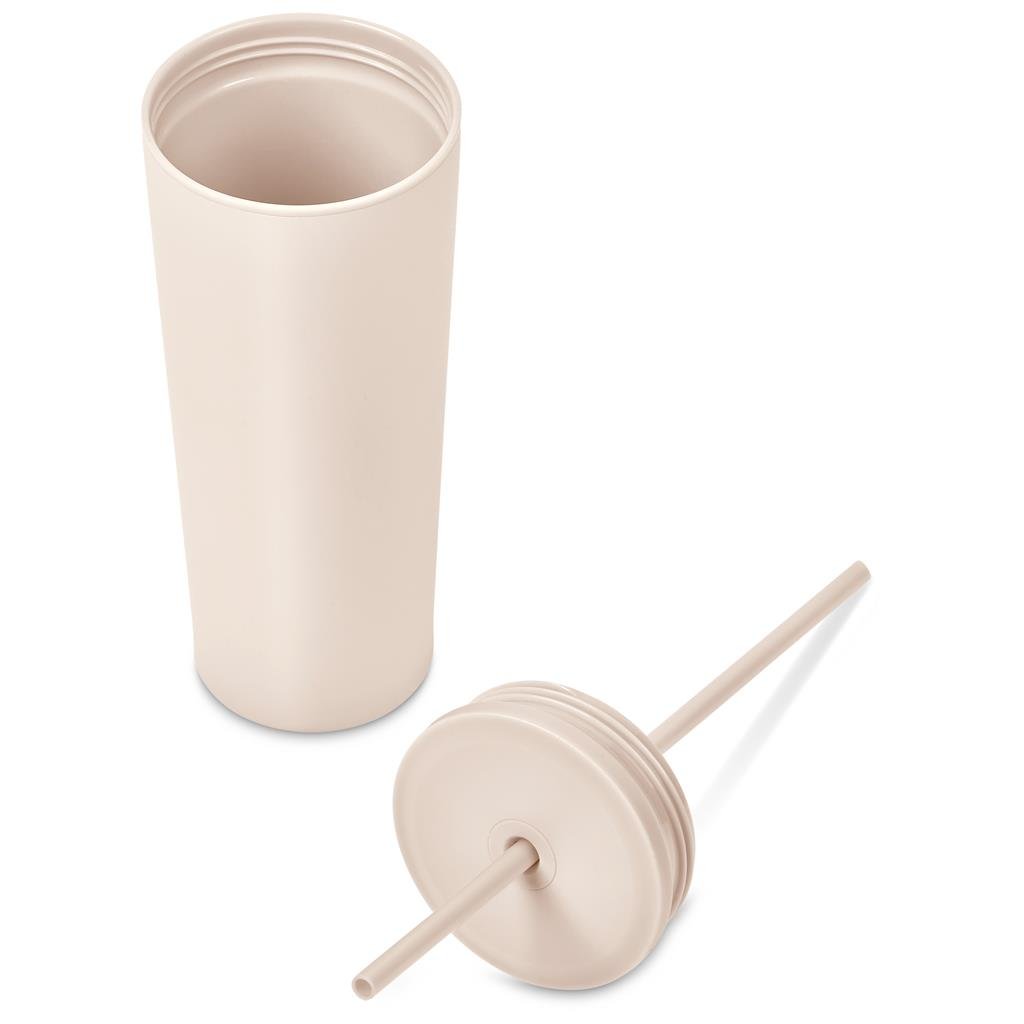 Kooshty Concorde Stainless Steel & Plastic Double-Wall Tumbler & Straw - 720ml