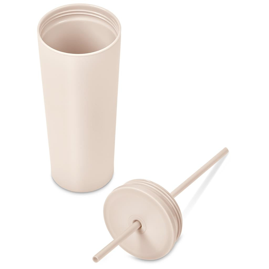 Kooshty Concorde Stainless Steel & Plastic Double-Wall Tumbler & Straw - 720ml