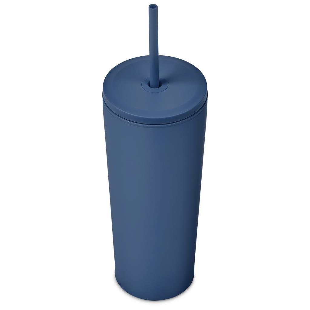 Kooshty Concorde Stainless Steel & Plastic Double-Wall Tumbler & Straw - 720ml