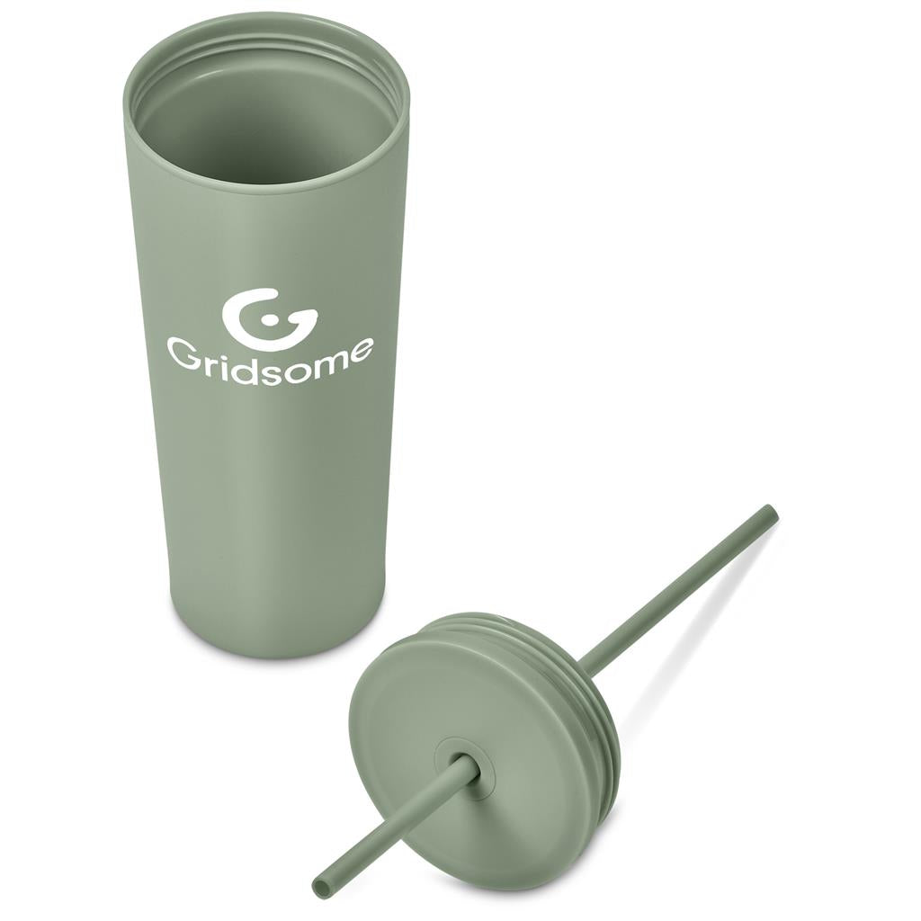 Kooshty Concorde Stainless Steel & Plastic Double-Wall Tumbler & Straw - 720ml