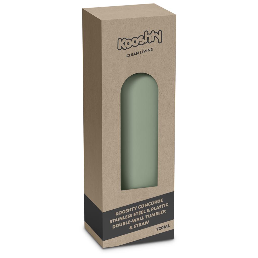Kooshty Concorde Stainless Steel & Plastic Double-Wall Tumbler & Straw - 720ml