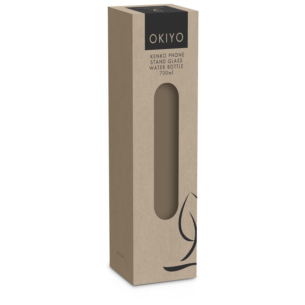Okiyo Kenko Phone Stand Glass Water Bottle – 700ml