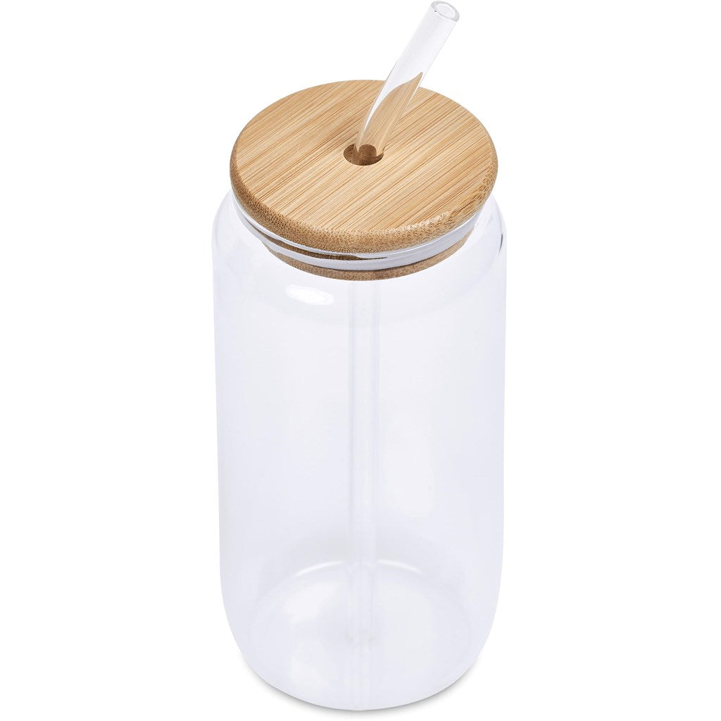 Okiyo Natsu Glass & Bamboo Tumbler & Straw - 500ml