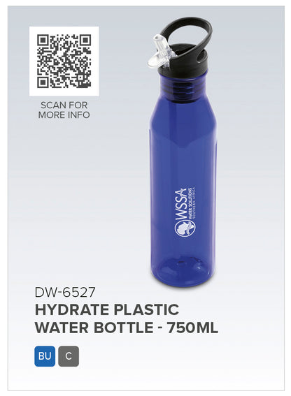 Hydrate Plastic Water Bottle - 750ml