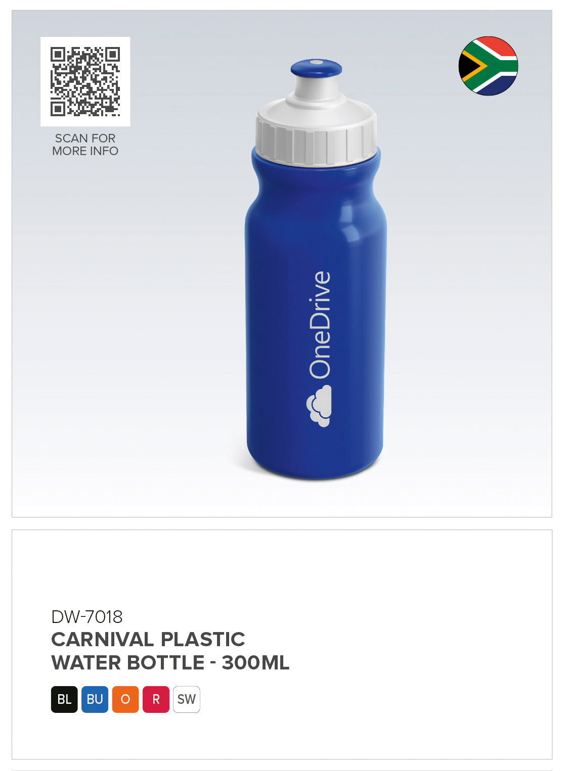 Carnival Plastic Water Bottle - 300ml