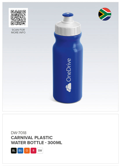 Carnival Plastic Water Bottle - 300ml