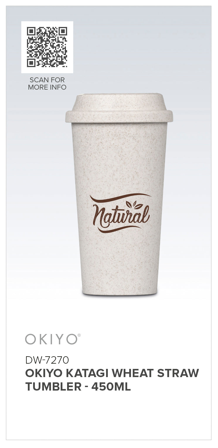 Okiyo Katagi Wheat Straw Tumbler - 450ml