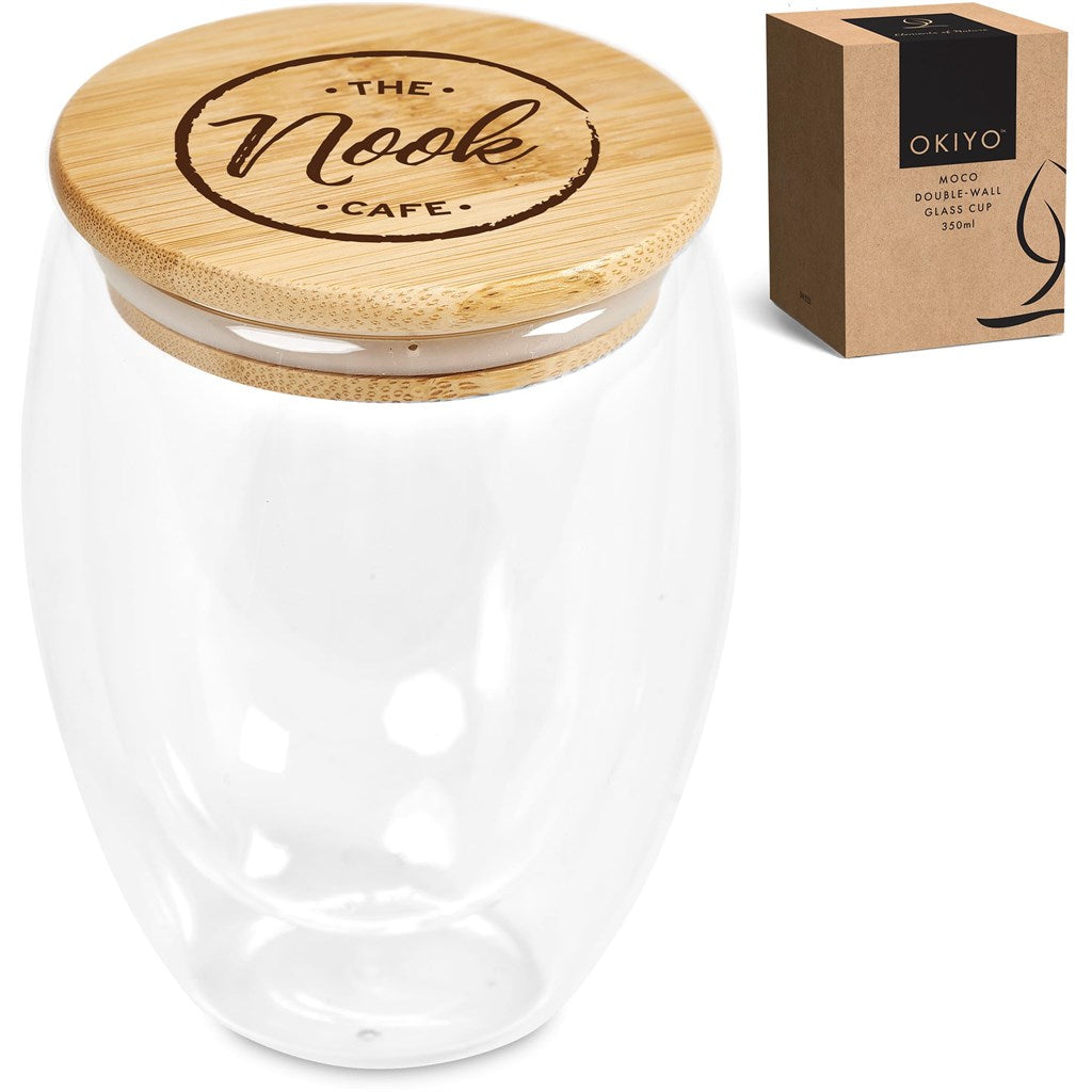 Okiyo Moco Double-Wall Glass Cup - 350ml