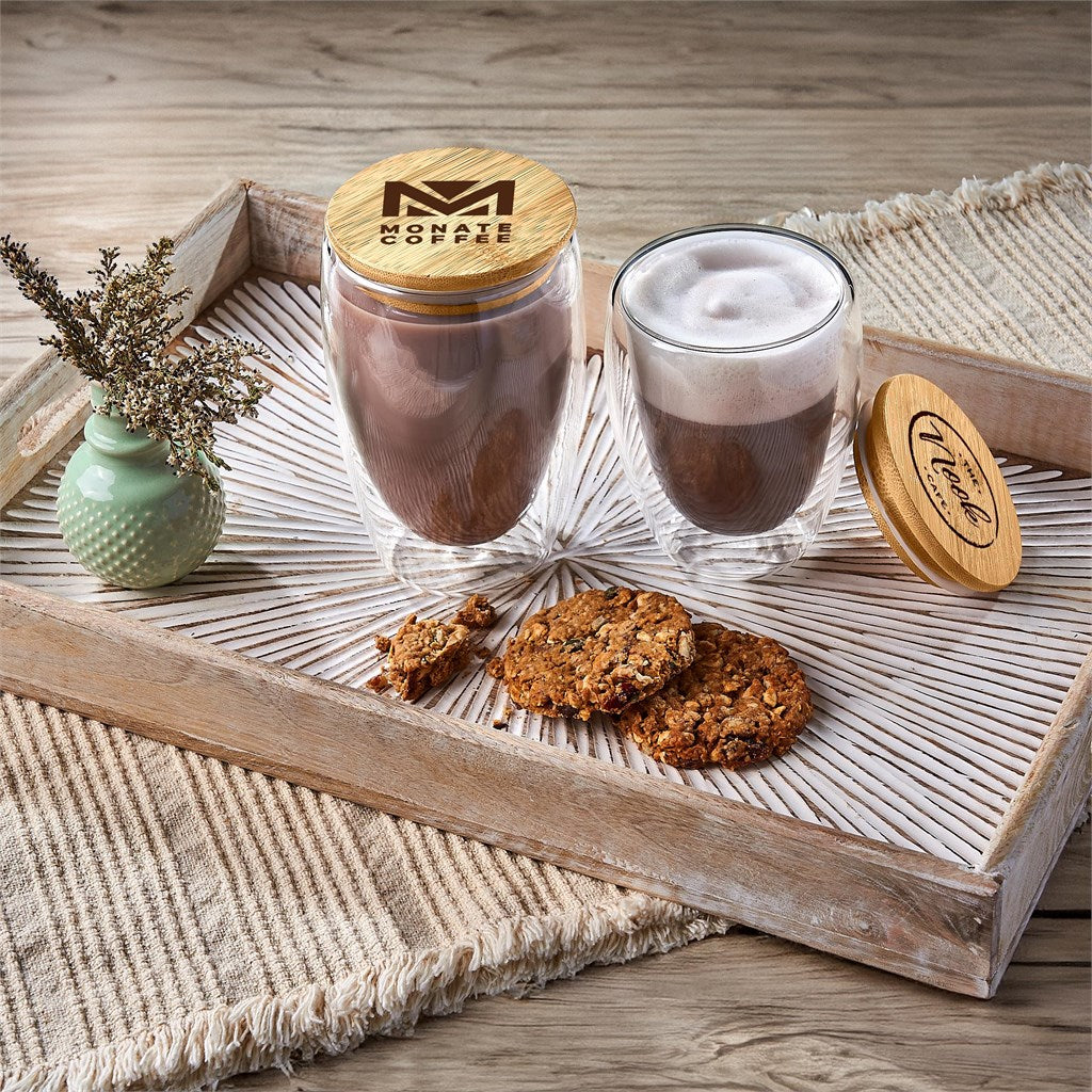 Okiyo Moco Double-Wall Glass Cup - 350ml